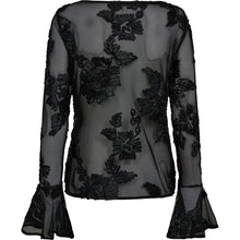 Load image into Gallery viewer, PIESZAK Melia Flounce Sleeve Mesh Blouse