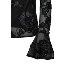 Load image into Gallery viewer, PIESZAK Melia Flounce Sleeve Mesh Blouse