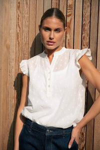 PIESZAK Mabel Dobby Dot SS Shirt