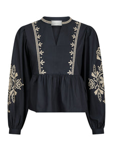 NEO NOIR Ginia Embroidered Blouse