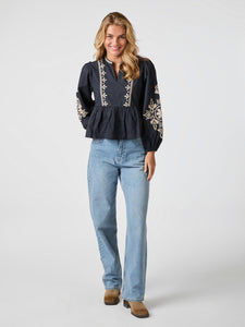 NEO NOIR Ginia Embroidered Blouse