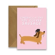 Load image into Gallery viewer, Cute Sausage Dog Graduation Card