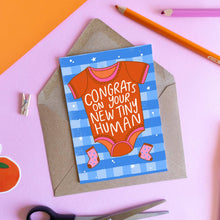 Load image into Gallery viewer, New Tiny Human - Funny New Baby Card