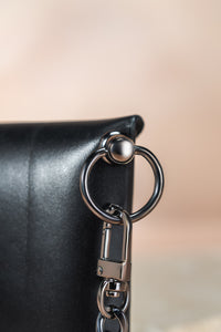 UNA BURKE LEATHER Etched Envelope Clutch