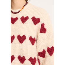 Load image into Gallery viewer, A-VIEW Heart Knit Pullover