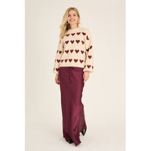 Load image into Gallery viewer, A-VIEW Heart Knit Pullover