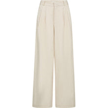 Load image into Gallery viewer, A fluid pant tailored in crisp cotton with a light, papery hand. Designed to sit high on the waist with a wide leg shaped by soft front pleats and an elongated silhouette. Refined by belt loops, inset side pockets, and utility-inspired patch pockets at the back.