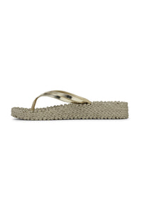 ILSE JACOBSEN Platform Flip Flops Metallic (Cheerful08m)
