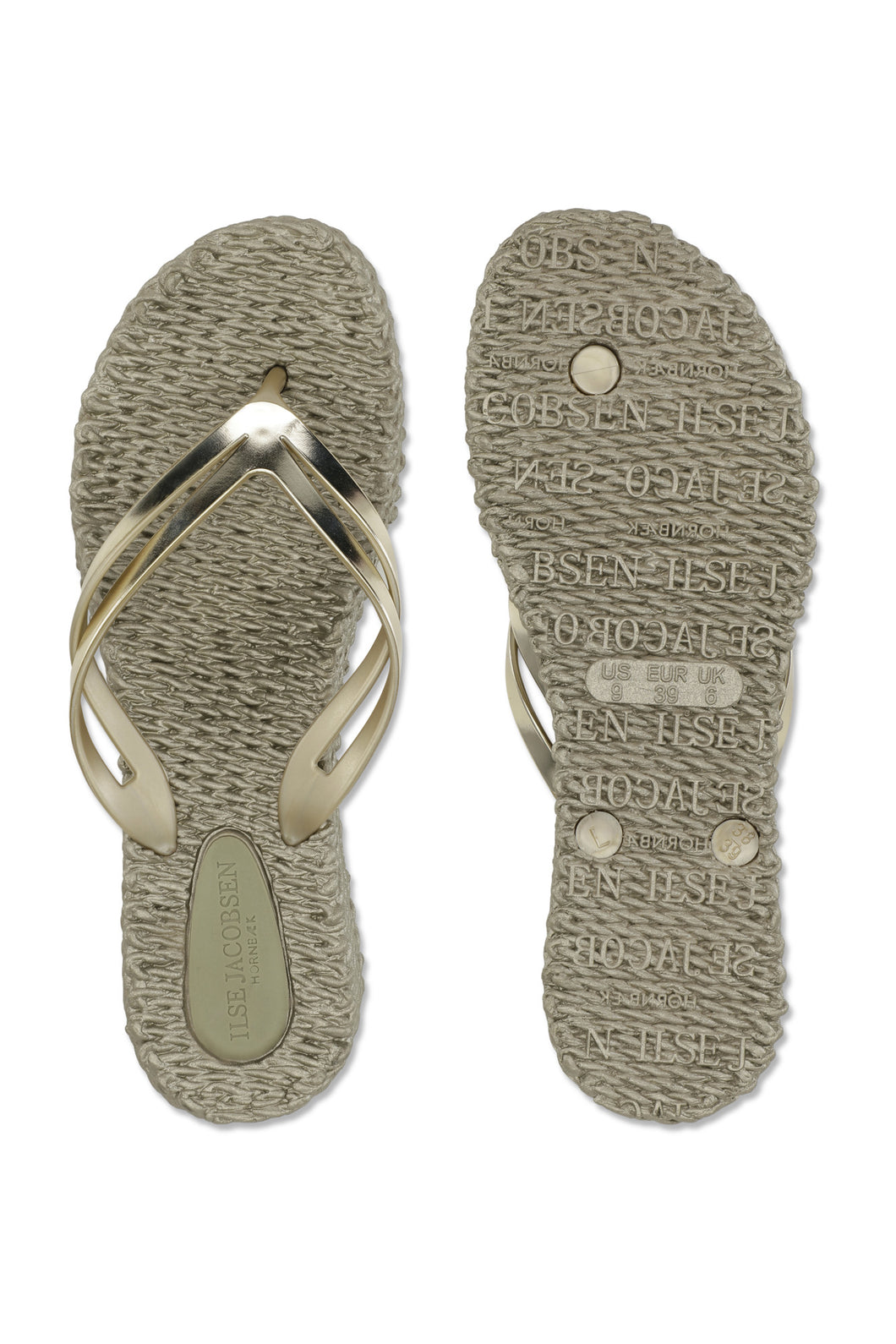 ILSE JACOBSEN Platform Flip Flops Metallic (Cheerful08m)