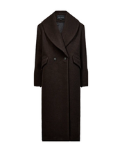 Load image into Gallery viewer, CMFOUZ-COAT is a loose straight coat in a heavy woven wool mix. The style features a clean V-neck opening, a sculptural shawl collar and long sleeves. Flapped front pockets and a smooth, logo lining with the CPH MUSE signature. Inside pocket with triangle flap detail completes the look.


Heavy woven wool mix
Loose straight fit
V-neckline with shawl collar
Flap pockets and neat inside pocket with triangle closure
Back length in size S is 123 cm. All measurements are indicative and may vary
