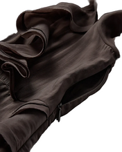 Load image into Gallery viewer, COPENHAGEN MUSE Tilly Ruffle Brown dress