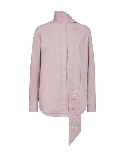 COPENHAGEN MUSE Poplin shirt with scarf detail