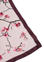 Load image into Gallery viewer, CRETON Rina silk scarf in 50x50 cm is a sophisticated accessory that adds a feminine and refined look to your outfit. Tie it classically around your neck for a timeless look, fold it diagonally and let it peek out in the neckline of a shirt, or wear it in your hair for an elegant detail. The smaller size also makes it obvious as a decoration on the bag's handle or tied around the wrist as a discreet statement

Square design
Print inspired by Japanese cherry trees
Elegant contrast edge
