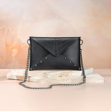 Load image into Gallery viewer, UNA BURKE LEATHER Etched Envelope Clutch