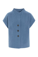 Load image into Gallery viewer, This soft vest is perfect for in-between seasons to keep warm. Wear it over a nice shirt and close it with a belt, for a more feminine look. You can choose between different colours and the boxy shape makes this vest suitable for both casual and everyday wear.

- 100% EU production
- 70% polyester min. 50% recycled
- 30% viscose
- OEKO-TEX® STANDARD 100 cert. no. 2176-347 DTI
- Machine washable - wear again after few hours.