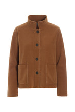 Load image into Gallery viewer, Short cardigan with a shawl collar, pockets and button placket. Short version of the bestseller 7162. Choose your regular size like the model or go oversized for a looser fit.

Perfect as a light stylish piece between seasons and over a shirt for a more classic look. Can also be styled with a pair of shorts and sneakers for summer city tours &amp; open-air concerts.

- 100% EU production
- 70% polyester min. 50% recycled
- 30% viscose
- OEKO-TEX® STANDARD 100 cert. no. 2176-347 DTI
