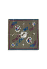 Load image into Gallery viewer, An elegant silk scarf crafted from smooth, lightweight silk with a fluid drape. Designed with graphic pattern and refined border detailing, it adds a polished touch of colour and texture. Versatile and timeless, it’s a refined accessory to elevate both everyday and occasion looks.