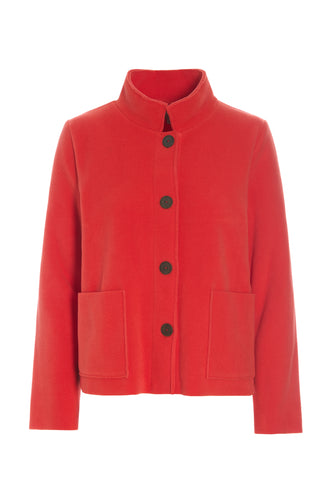 Short cardigan with a shawl collar, pockets and button placket. Short version of the bestseller 7162. Choose your regular size like the model or go oversized for a looser fit.