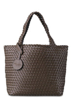 Load image into Gallery viewer, llse Jacobsen shoulder bag
Very nice tote bag in faux leather. The bag is reversible, so you have two in one bag with the two colour options. Comes with a reversible logo tag with a hidden snap hook, too secure your keys or wallet. Measurements: Width: 45 cm, height: 32,5 cm Depth: 15 cm