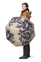 Load image into Gallery viewer, A logo umbrella in our seasonal print. This umbrella has an automatic open/close mechanism and comes with a light cover.