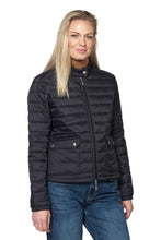 Load image into Gallery viewer, A short quilted nylon jacket, worn as an insulating layer or styled on its own.


This short quilted jacket with padding is crafted from subtly shiny nylon and delivers warmth for every season. It features small patch pockets with flaps, elasticated cuffs, and a stand collar with a push-button closure, plus a two-way zipper at the front with a branded puller. Wear it under your raincoat as an insulating layer, or style it on its own for an effortless look.

Materials:

Composition: 100% Nylon
Lining: 100% N