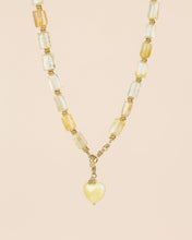 Load image into Gallery viewer, Collier citrine large gems with heart pendant EN
