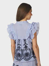 Load image into Gallery viewer, NEO NOIR Jayla stripe embroidery top
