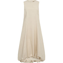 Load image into Gallery viewer, The Allie Balloon Dress is a refined statement piece defined by its sculptural silhouette and effortless elegance. Designed with a clean, sleeveless bodice and a softly voluminous balloon hem, it creates a modern, feminine shape with subtle movement.
Size &amp; Fit
• Regular fit
• Fitted bodice
• Midi length
• Balloon hem silhouette
Details
• Sleeveless design
• Round neckline
• Hidden back closure
• Voluminous hem