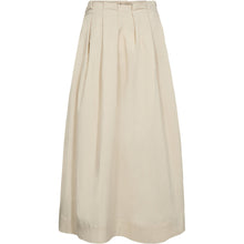 Load image into Gallery viewer, Allie is a voluminous midi skirt with soft pleats and a clean, structured waistband. Crafted from a crisp yet lightweight fabric with subtle sheen, it drapes beautifully and adds an elegant silhouette to any look.
The mid-length cut and architectural shape make it a versatile choice for both day and evening wear.
Pair it with a fine knit or crisp shirt for a modern take on feminine dressing.
Size &amp; Fit
• Regular fit
• Mid-length
• Fitted waist with volume through the skirt
Details
• Pleated front

