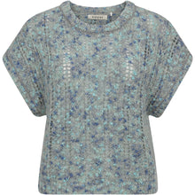Load image into Gallery viewer, A softly structured knit with a contemporary edge. The Olivia Batwing Knit is crafted in a lightweight open-weave texture, featuring a mélange of cool tones and a subtle batwing silhouette that drapes effortlessly over the body.
The wide sleeves and relaxed fit make it ideal for layering over a simple tank or styled solo for a statement knitwear look.
Size &amp; Fit
• Relaxed fit.
• Slightly cropped length.
• Dropped shoulders with batwing sleeves.
• True to size.
Details
• Open-weave textured knit.