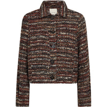 Load image into Gallery viewer, The Peyton Jacket is cut in a slightly cropped, relaxed silhouette with a clean collar and easy boxy shape. The richly textured quality with subtle sequin details gives it a dressed-up feel.
Size &amp; Fit
• Slightly cropped length
• Relaxed fit
• Boxy silhouette
• Long sleeves
Details
• Textured woven quality
• Subtle sequin details
• Front button closure