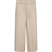 Load image into Gallery viewer, The Selina Culotte Pant features a flattering high waist, clean waistband and a crisp culotte leg that hits mid-calf. Crafted from a lightweight suiting fabric in beige melange, it balances polish and ease - ideal for the office or styled casually with sandals.
Size &amp; Fit
• High-waisted fit.
• Relaxed, wide-leg culotte silhouette.
• Mid-calf length.
• True to size.
Details
• Lightweight suiting quality.
• Front zip and hook closure.
• Side pockets and belt loop
