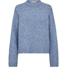 Load image into Gallery viewer, The Holly Pullover Knit blends timeless simplicity with a refined, tactile texture. Crafted from a speckled wool blend, this crew-neck style features a softly structured silhouette with ribbed trims and a clean finish
Its slightly cropped fit makes it ideal for high-rise denim or layered over dresses, offering a versatile addition to any wardrobe.
Size &amp; Fit
• Regular fit
• Cropped silhouette
• Full-length sleeves
Details
• Crew neckline
• Ribbed cuffs, hem and collar
• Speckled knit texture
• Soft wool