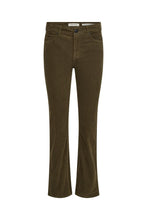 Load image into Gallery viewer, The Jelena Jeans are designed with a mid waist and a slim fit through the hips and thighs, opening into a subtle flare for a flattering, elongated silhouette. Crafted in soft baby cord with classic patch pockets.
Size &amp; Fit
• Mid waist
• Slim fit
• Flared leg
Details
• Soft baby cord quality
• Five-pocket design
• Zip and button closure
• Back patch pockets
