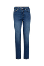 Load image into Gallery viewer, June Jeans features a flattering high waist and a slim leg that finishes just above the ankle. The soft stretch denim ensures day-long comfort, while the versatile blue wash makes them an effortless match with everything from tees to tailoring.
Size &amp; Fit
• High waist
• Slim fit
• Ankle length
• Soft stretch denim
• True to size
Details
• Classic five-pocket design
• Zip and button closure
• Subtly faded blue wash