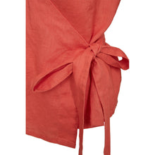 Load image into Gallery viewer, PIESZAK Lina linen wrap blouse