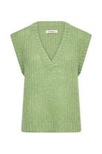 Load image into Gallery viewer, Maddie Vest Knit is a soft knitted vest designed with a relaxed silhouette and a deep V-neckline. The textured knit structure and oversized shape create an effortless layered look, making it perfect over shirts, dresses or lightweight knits.
Size &amp; Fit
• Relaxed fit
• Sleeveless design
• Deep V-neck
Details
• Soft textured knit
• Ribbed neckline, armholes and hem
• Oversized silhouette
• Lightweight feel