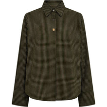 Load image into Gallery viewer, Naya Check Deco Shirt is a relaxed shirt crafted in a lightweight checked fabric with a fluid drape. Designed with a classic collar, concealed button closure and decorative jewel-inspired buttons at the neckline.
Size &amp; Fit
• Relaxed fit
• Slightly dropped shoulders
• Long sleeves
Details
• Lightweight checked fabric
• Classic collar
• Concealed button closure
• Decorative jewel-inspired buttons at neckline