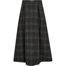 Load image into Gallery viewer, A high-waisted skirt with a clean waistband and a full, softly structured silhouette. The checked fabric brings a tailored look, while the volume through the skirt adds movement and makes it easy to style with everything from knits to the matching jacket.
Size &amp; Fit
• High waist
• Regular fit
• Flared silhouette
• Midi length
Details
• All-over check pattern
• Clean waistband
• Soft structured quality
• Elegant drape