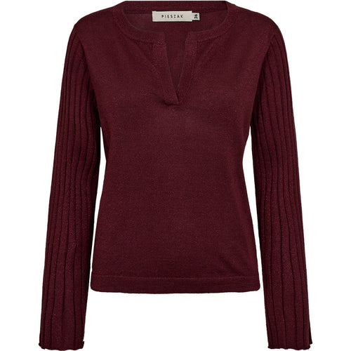 PIESZAK Vigga Pleat Sleeves Lurex Knit