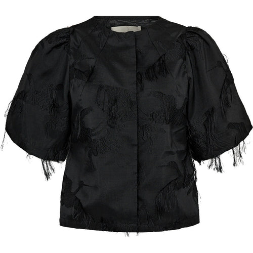 The Winnie Puffy Flamingo Jacket is a bold expression of texture and form. Crafted from a sculptural jacquard with fringed flamingo motifs, this cropped jacket is designed with voluminous sleeves and a clean, minimal neckline.
Its soft puff shape adds a sculptural contrast to tailored pieces or a matching skirt for a standout evening look.
Size & Fit
• Boxy, slightly cropped silhouette
• Voluminous short sleeves
• True to size