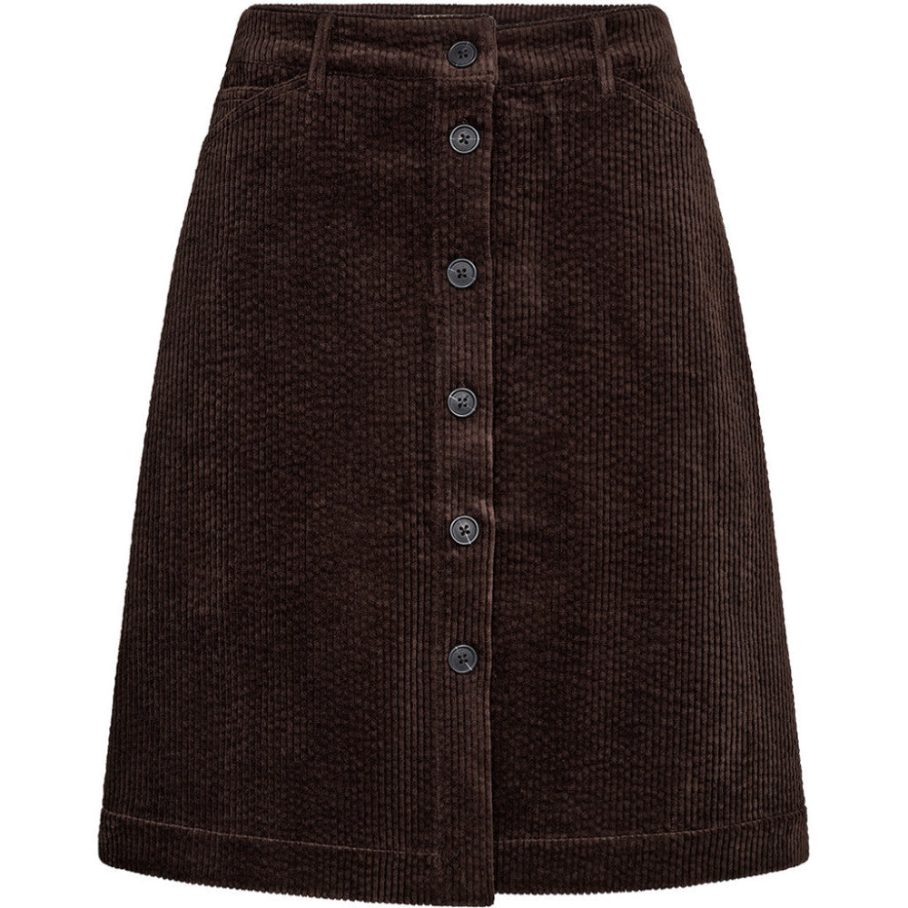 The Gilly Skirt offers a modern take on retro-inspired tailoring. Cut from soft corduroy with a structured yet comfortable feel, this A-line silhouette is designed to sit high on the waist and finishes just above the knee.
The full button-through front and clean waistband bring a crisp, minimal finish
Size & Fit
• High-rise waist
• A-line silhouette
• Above-knee length
Details
• Button-through front
• Belt loops
• Side pockets
• Soft corduroy with subtle stretch