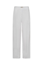 Load image into Gallery viewer, The Lina Linen Pants are a perfect blend of effortless elegance and comfort, designed for a relaxed yet polished look. Crafted from breathable linen, these straight-leg pants offer a lightweight and airy feel, making them ideal for warm-weather styling.

Size &amp; Fit:
• High-waisted for a flattering silhouette
• straight -leg cut for a relaxed and elongating effect
• Full-length design for versatile styling

Details:
• Made from 100% linen for a natural, breathable finish
• Button and zip closure 