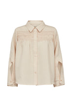 Load image into Gallery viewer, Cassandra Pintuck Velvet Shirt is a refined velvet shirt with a sculptural edge.
Crafted from soft striped velvet, it features delicate pintuck smocking across the chest, adding volume and structure to the relaxed silhouette.
Designed with a rounded collar, buttoned cuffs, and a straight hem