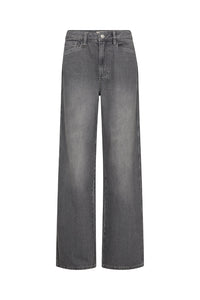 Anja Jeans deliver a clean, structured silhouette with subtle edge. Featuring a high waist and straight wide leg, they’re designed to elongate the body and offer modern elegance with ease.

Crafted from soft stretch denim for comfort and hold throughout the day.

Size &amp; Fit
• High waist
• Wide straight leg silhouette
• Full length

Details
• Five-pocket design
• Zip and button fastening
• Dark rinse finish with tonal stitching
• Stretch denim for flexibility and structure