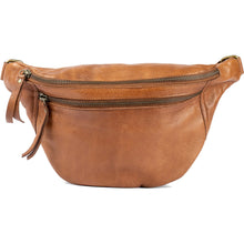 Load image into Gallery viewer, With its classic bum bag shape and soft design, this style is a winner in all aspects, for going out, festivals or just everyday use. In a practical design the bag features two zipper pockets at the front, for essentials to bring along on the go.

• Two Zipper Pockets Front.
• Adjustable Crossover.
• Inside Zipper Pocket.

Made in Urban Leather
A natural milled cow leather defined by its unique features where the original grain pattern has been preserved. A light wax has been applied to enhance the vintage 