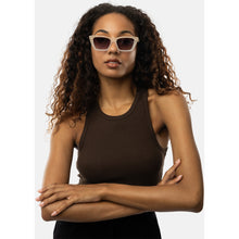 Load image into Gallery viewer, Dark frame with gradient black/purple lenses – modern and elegant.
• One size
• Tinted glasses
• 100% recycled polycarbonate
• Delivered in a small organic cotton bag