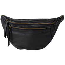 Load image into Gallery viewer, With its classic bum bag shape and soft design, this style is a winner in all aspects, for going out, festivals or just everyday use. In a practical design the bag features two zipper pockets at the front, for essentials to bring along on the go.

• Two Zipper Pockets Front.
• Adjustable Crossover.
• Inside Zipper Pocket.
