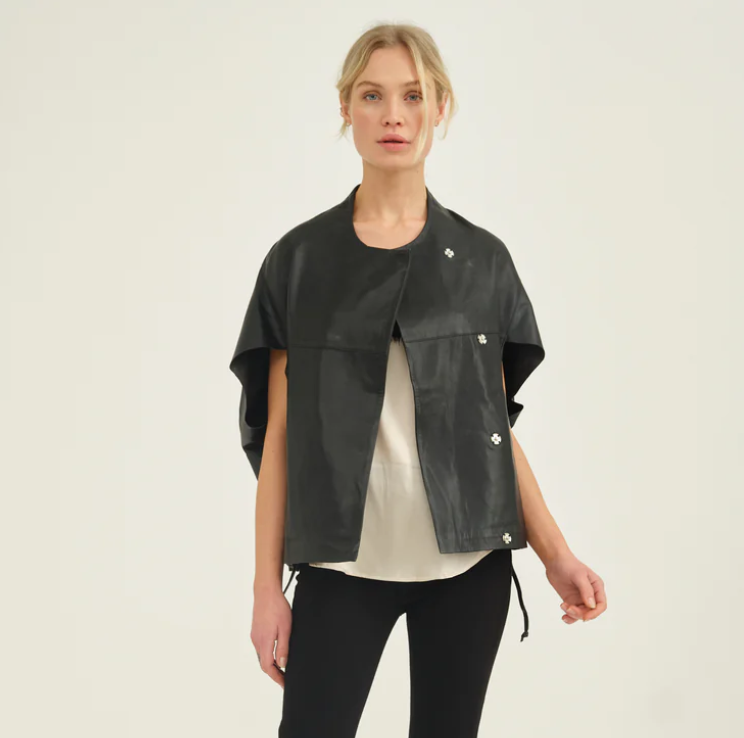 PIESZAK Lanni Leather Oversize Jacket