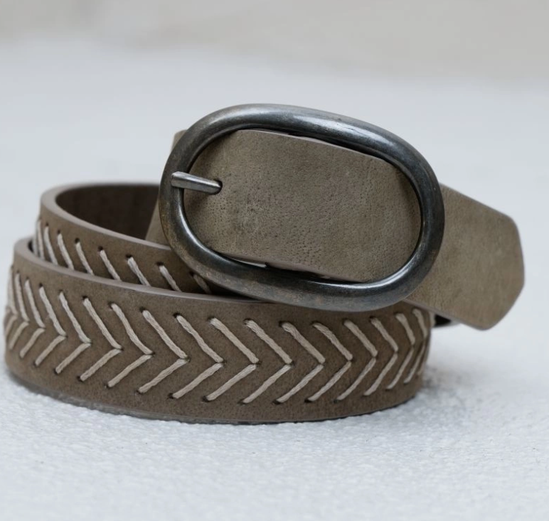 INDI & COLD Leather Chevron Belt